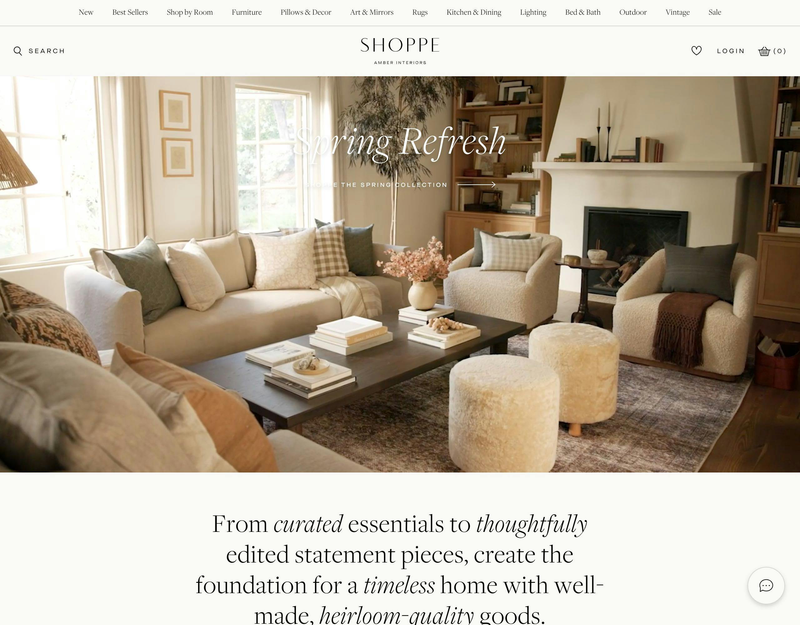 Shoppe Amber Interiors website