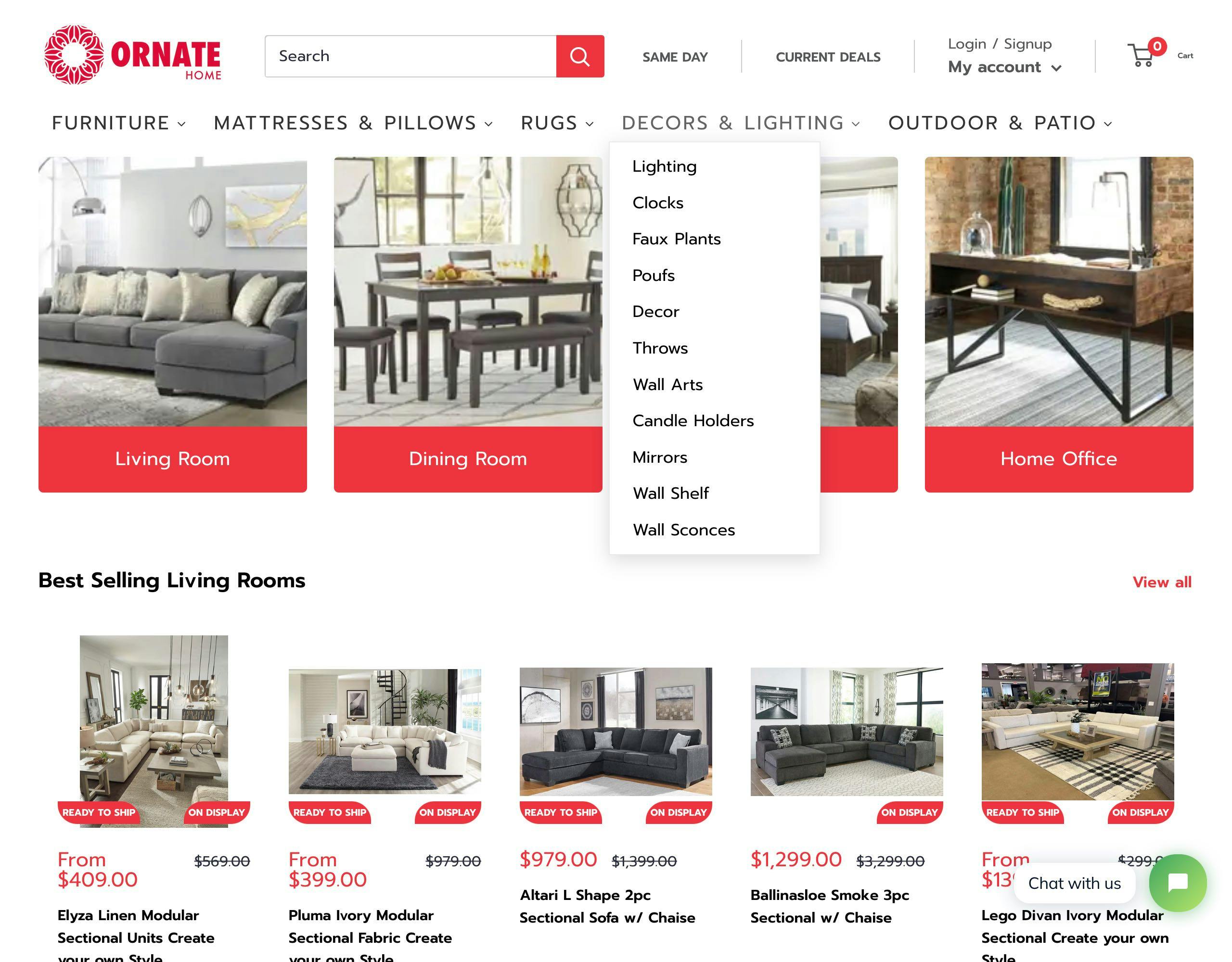 Ornate Home website