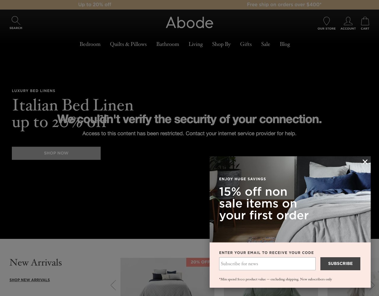 Abode Living website