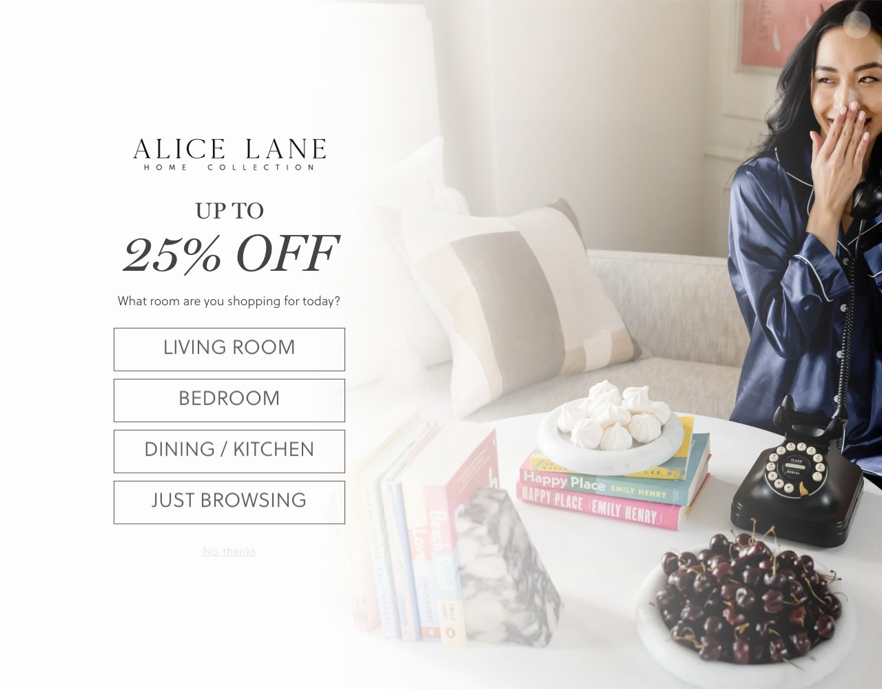 Alice Lane Home Collection website