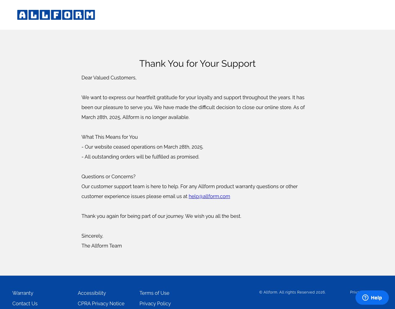 Allform website
