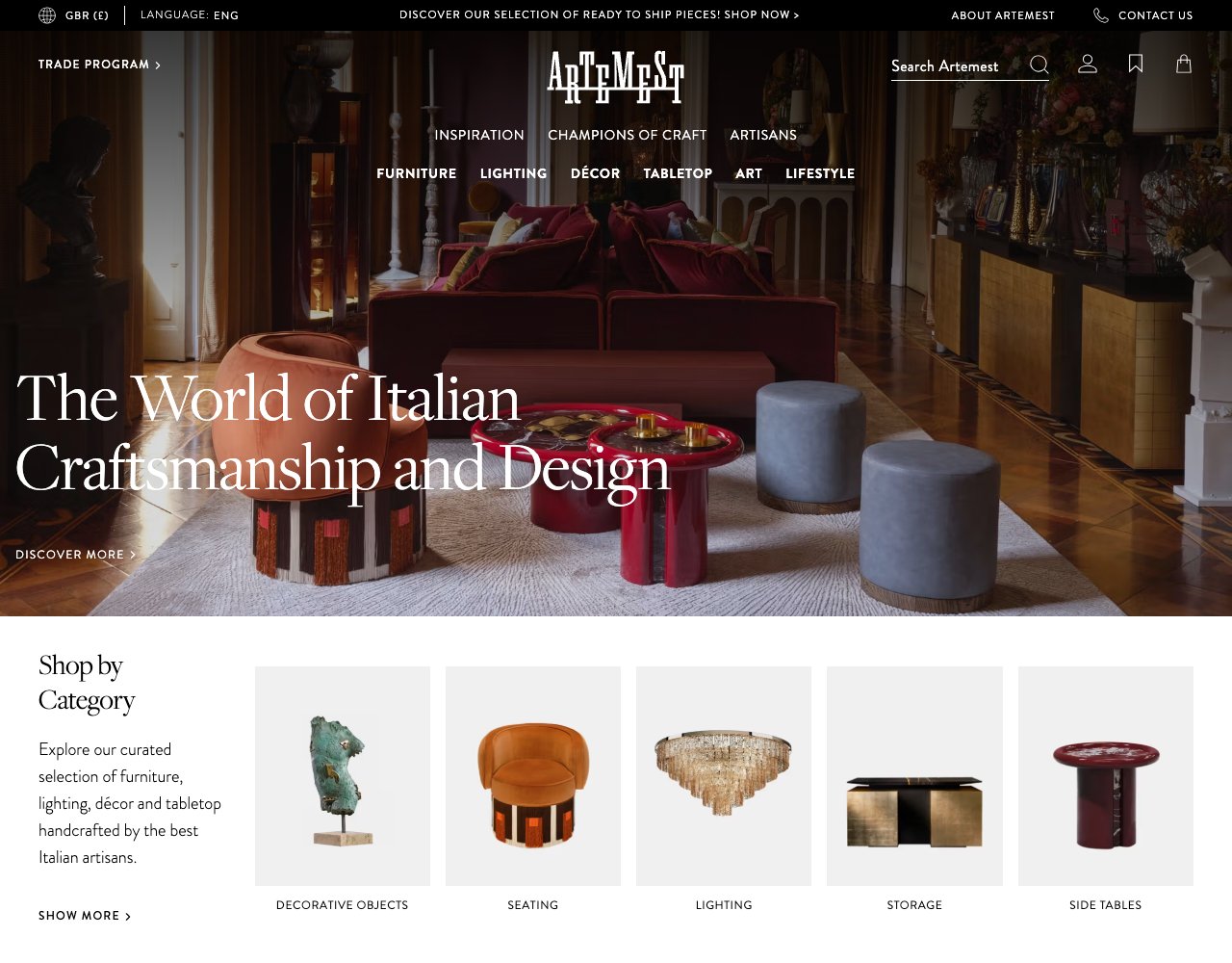 Artemest website