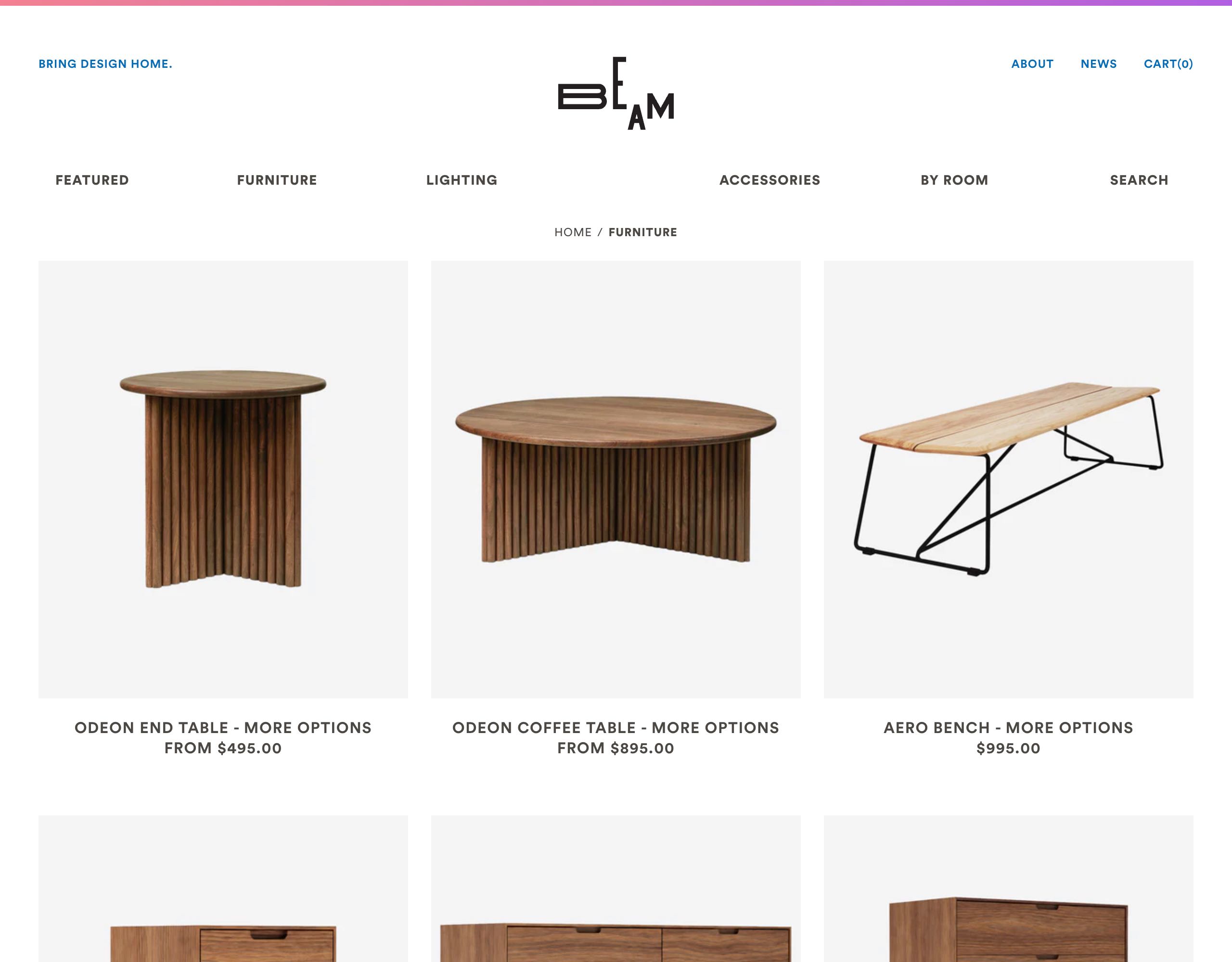 Beam website