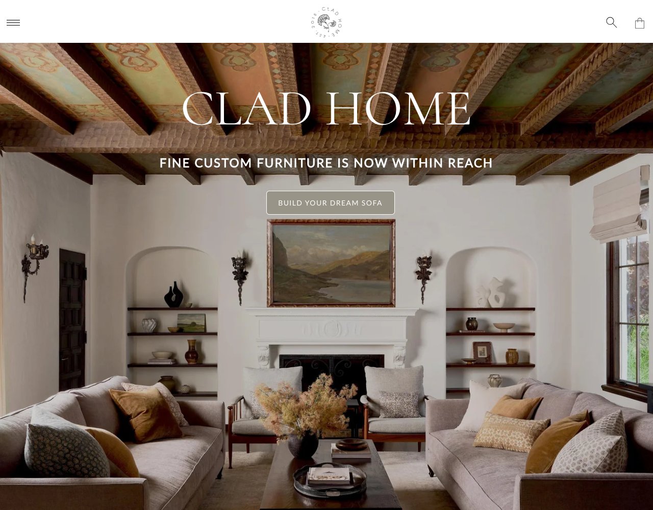 Clad Home website
