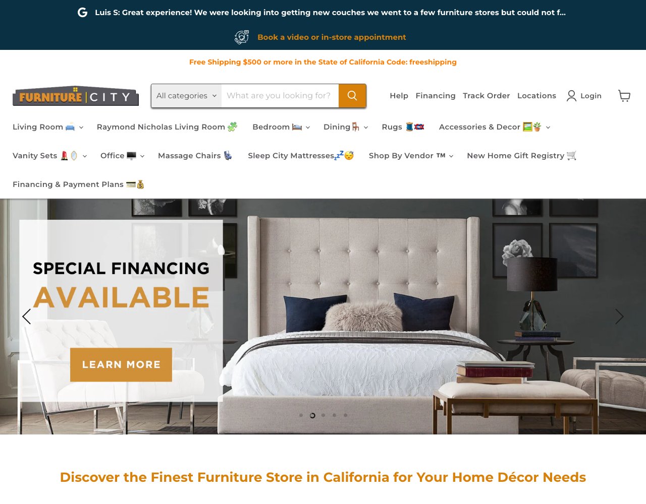 Furniture City website