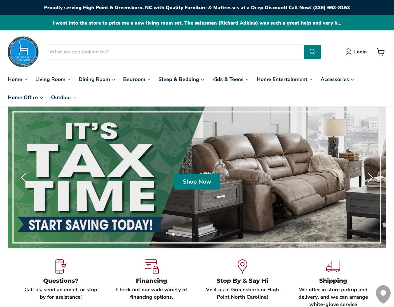 Furnitureland website