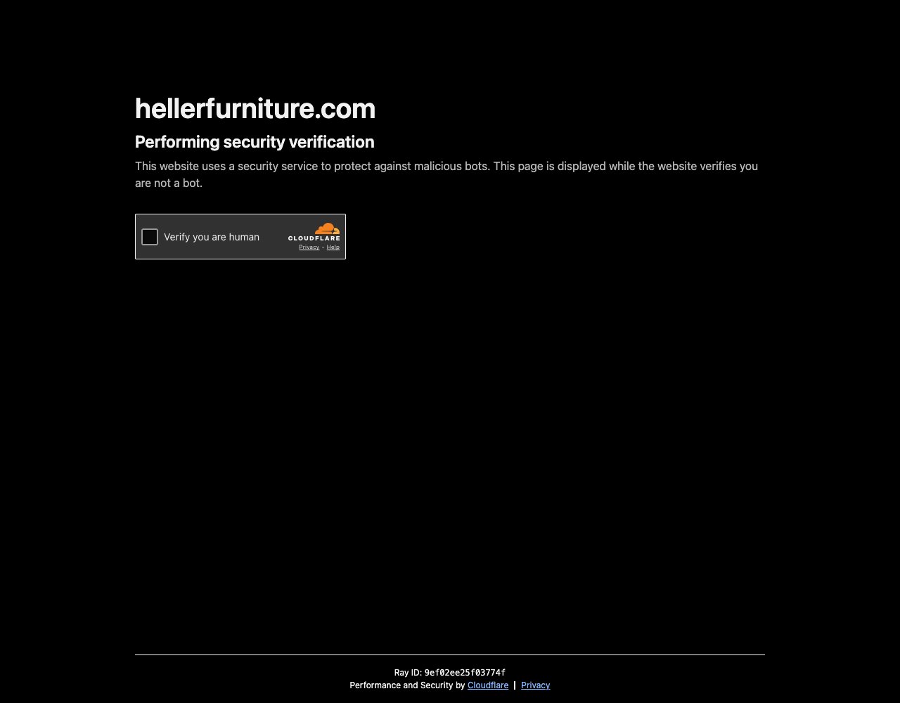 Heller Furniture website