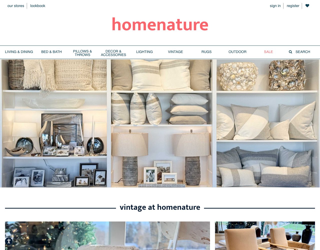 Homenature website