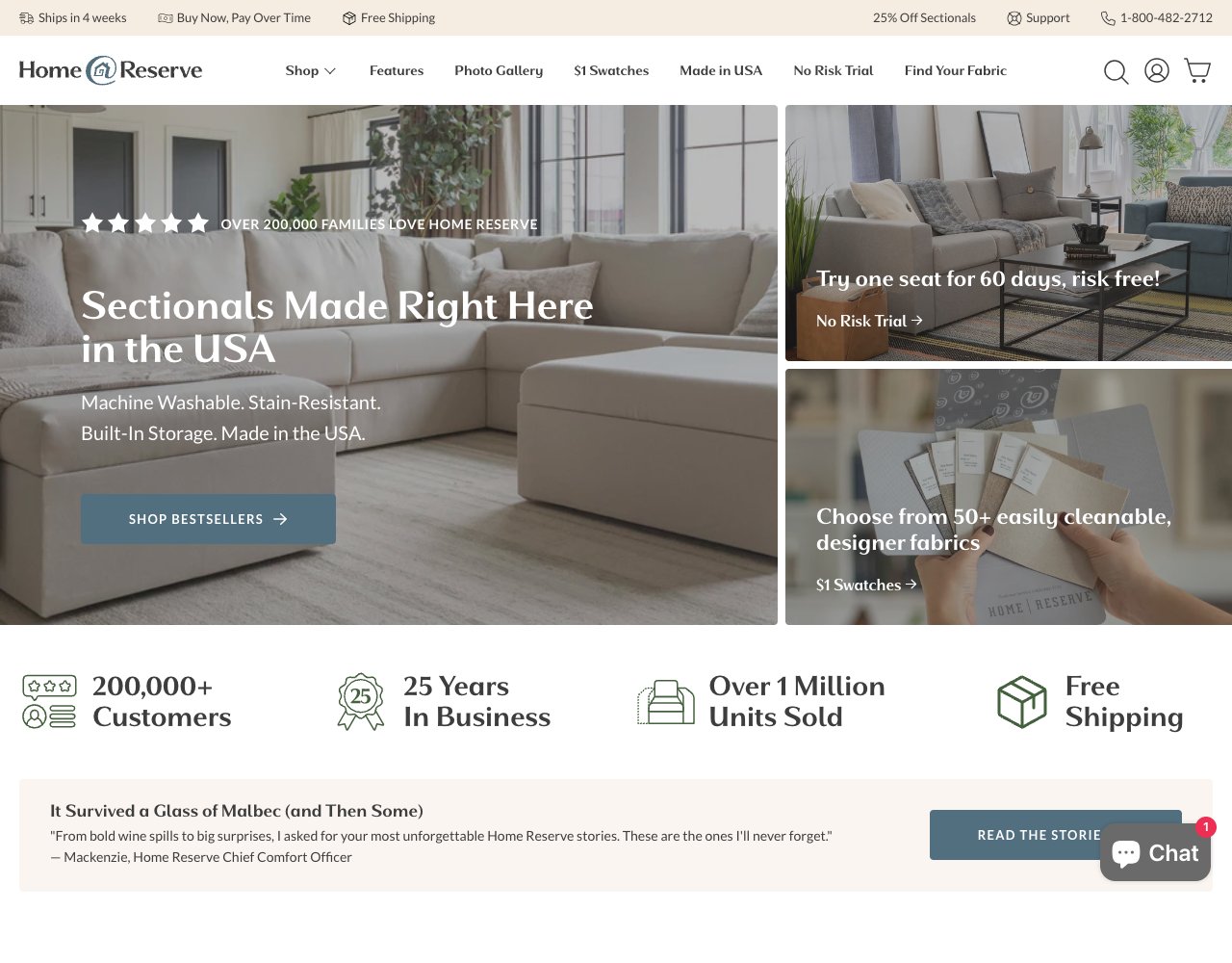 Home Reserve website