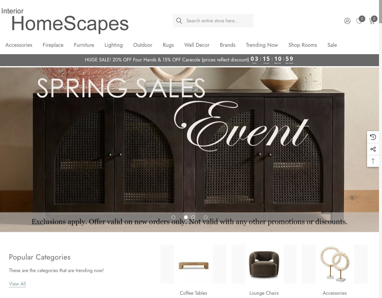 Interior HomeScapes website