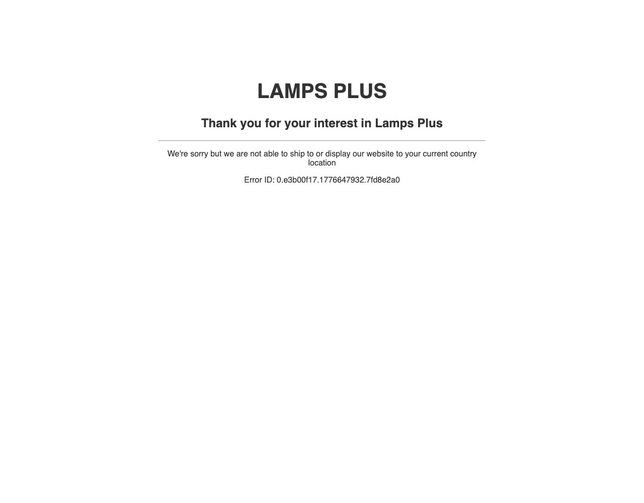Lamps Plus website