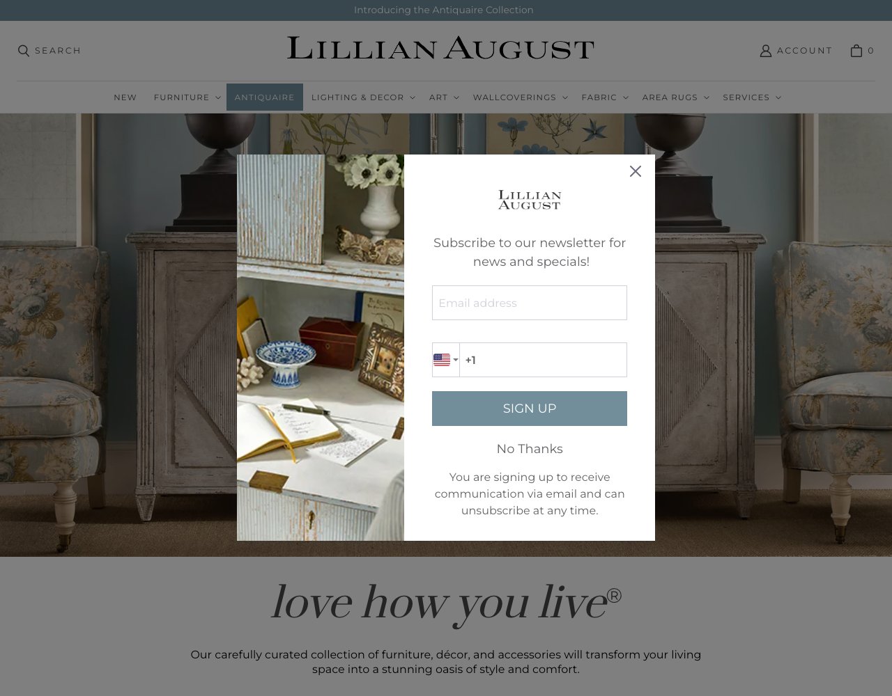 Lillian August website