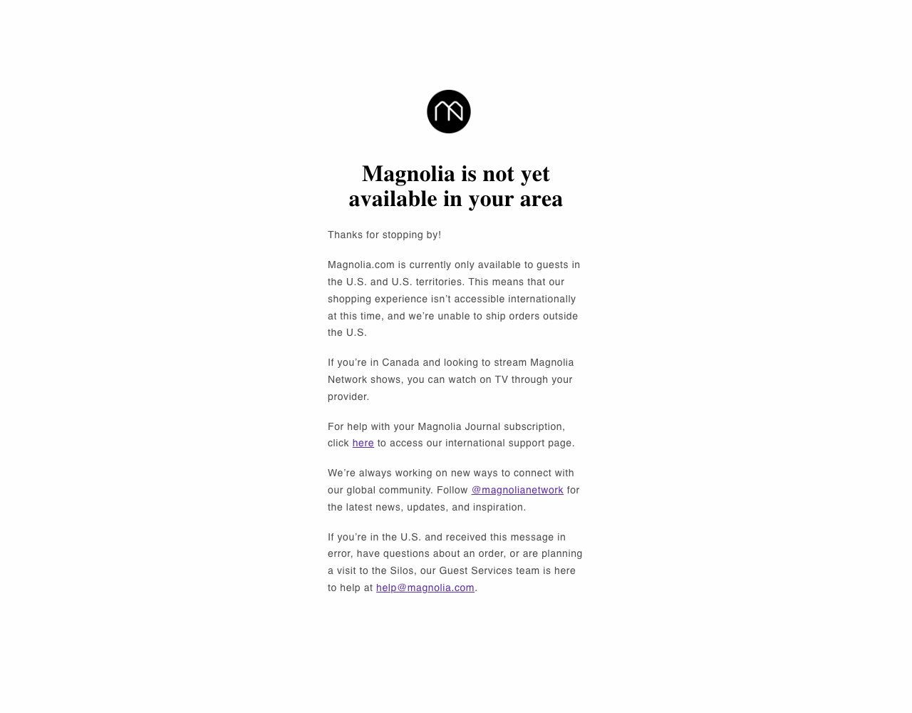 Magnolia website