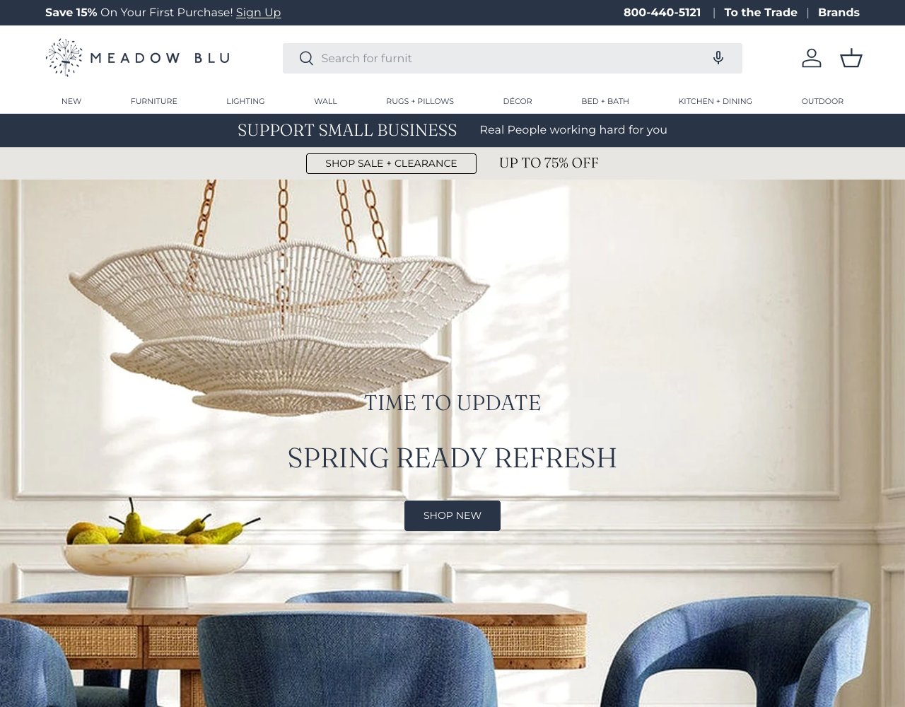 Meadow Blu website