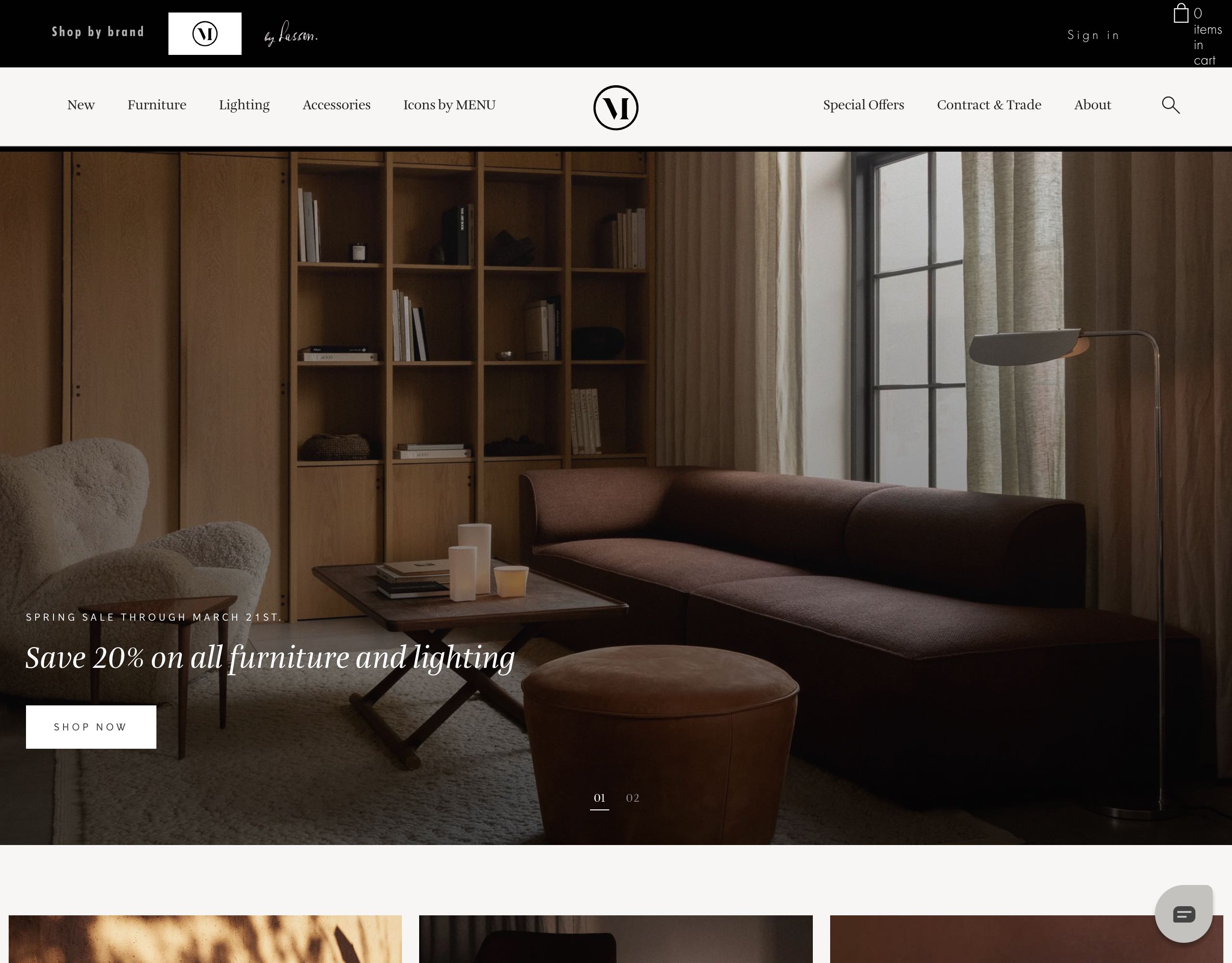 Menu website