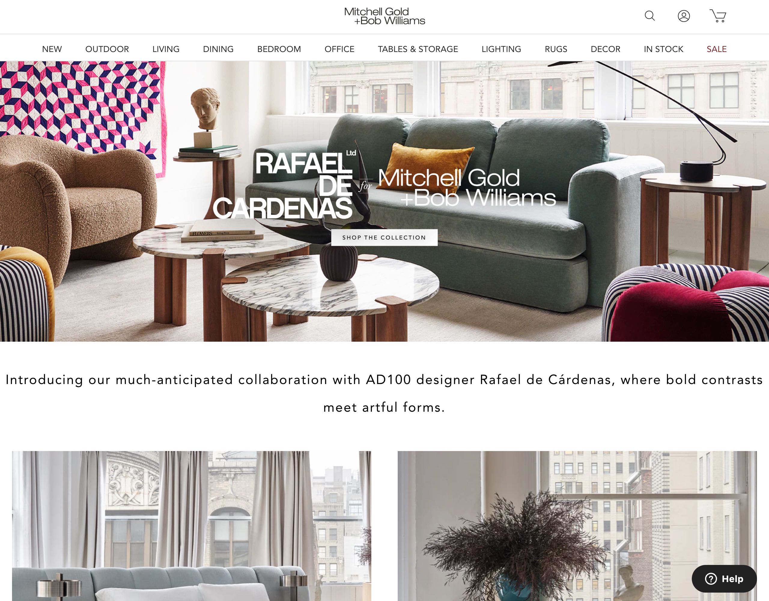 Mitchell Gold + Bob Williams website
