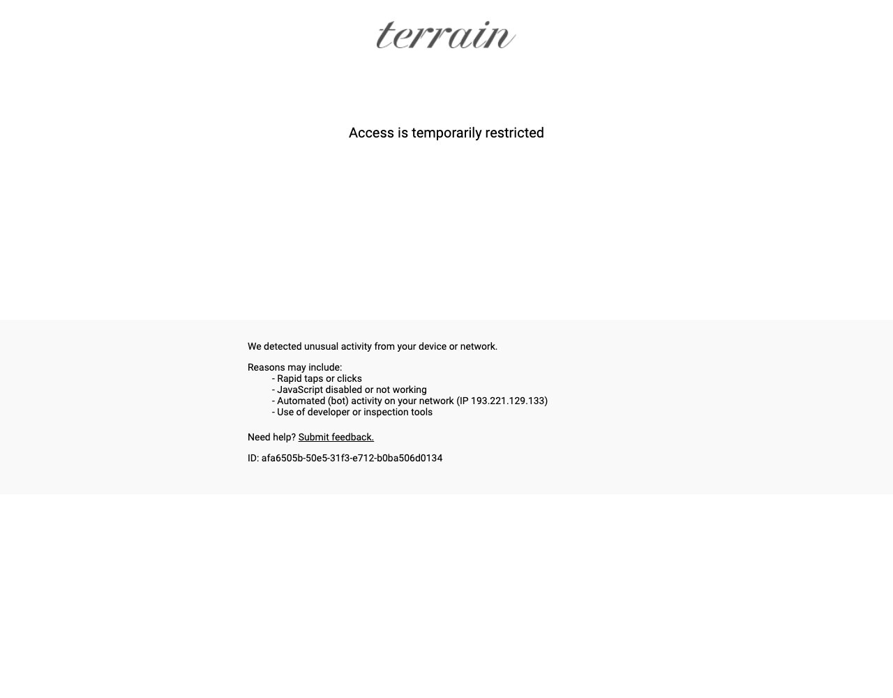 Terrain website