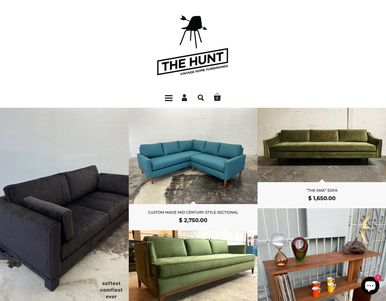 The Hunt Vintage website