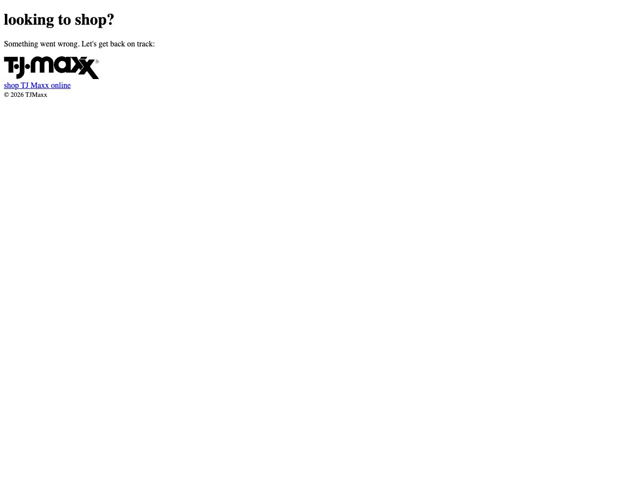 TJ Maxx website