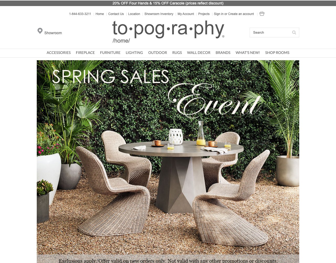 Topography Home website