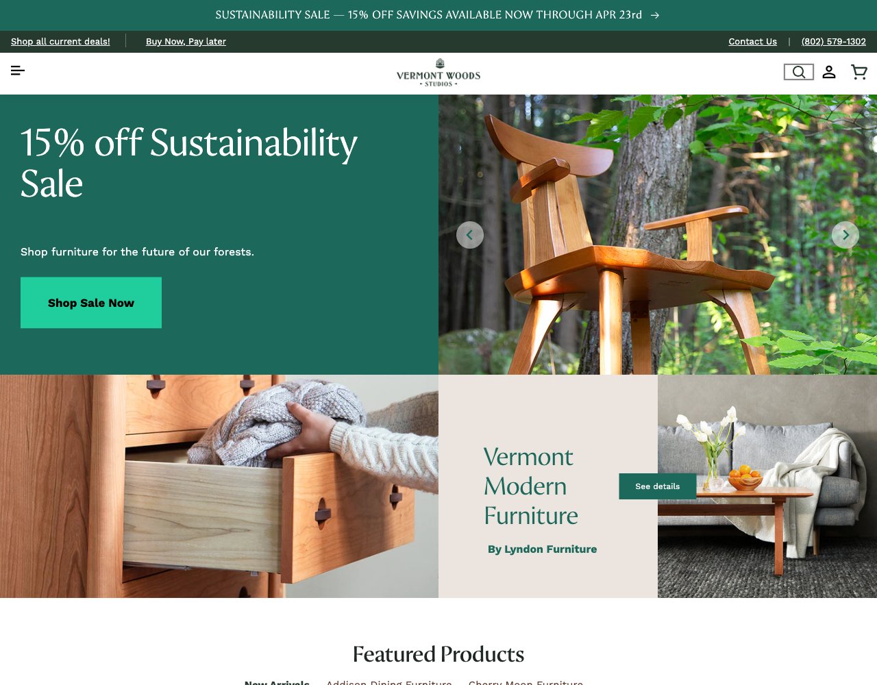 Vermont Woods Studios website